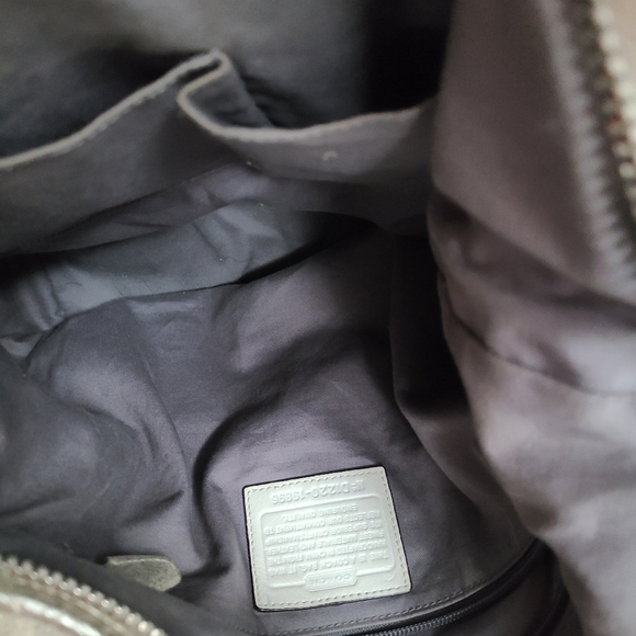 COACH Metallic Gold Legacy Large Leather Duffle Bag with Tassel #19896 - Picture 12 of 15